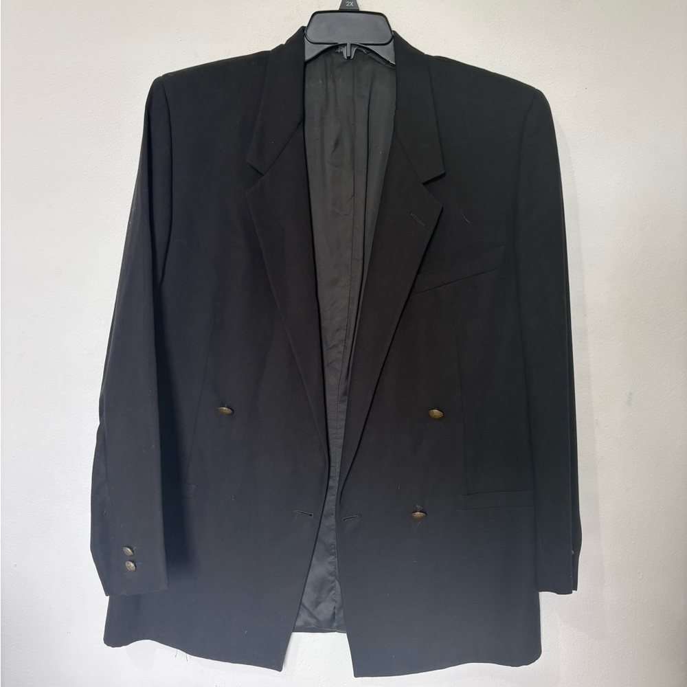 Versace Black Sport Coat with Traditional Lapels
